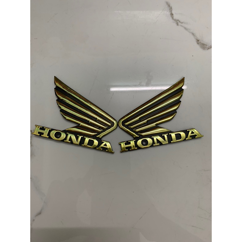 Bộ lô gô cánh chim honda mạ vàng hàng nhập Thái Lan dành trang trí cho tất cả các dòng xe honda