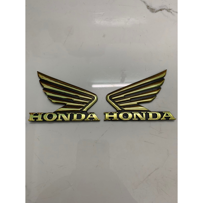 Bộ lô gô cánh chim honda mạ vàng hàng nhập Thái Lan dành trang trí cho tất cả các dòng xe honda