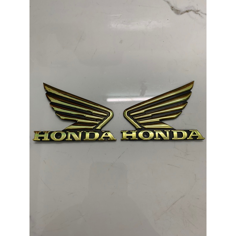 Bộ lô gô cánh chim honda mạ vàng hàng nhập Thái Lan dành trang trí cho tất cả các dòng xe honda
