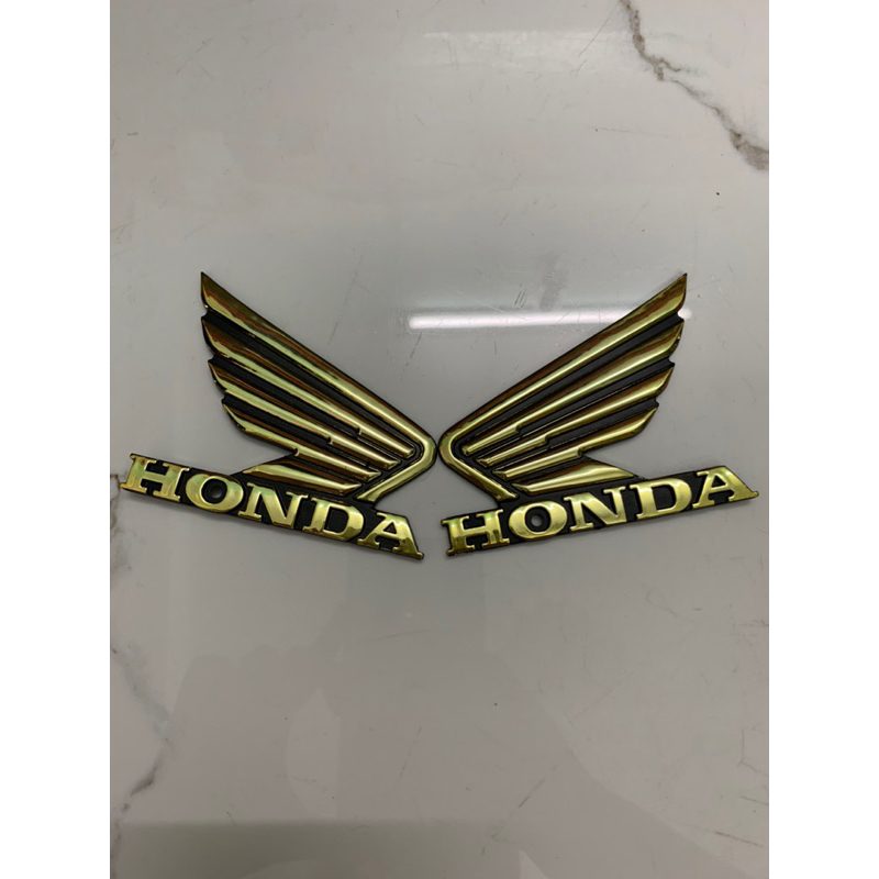 Bộ lô gô cánh chim honda mạ vàng hàng nhập Thái Lan dành trang trí cho tất cả các dòng xe honda