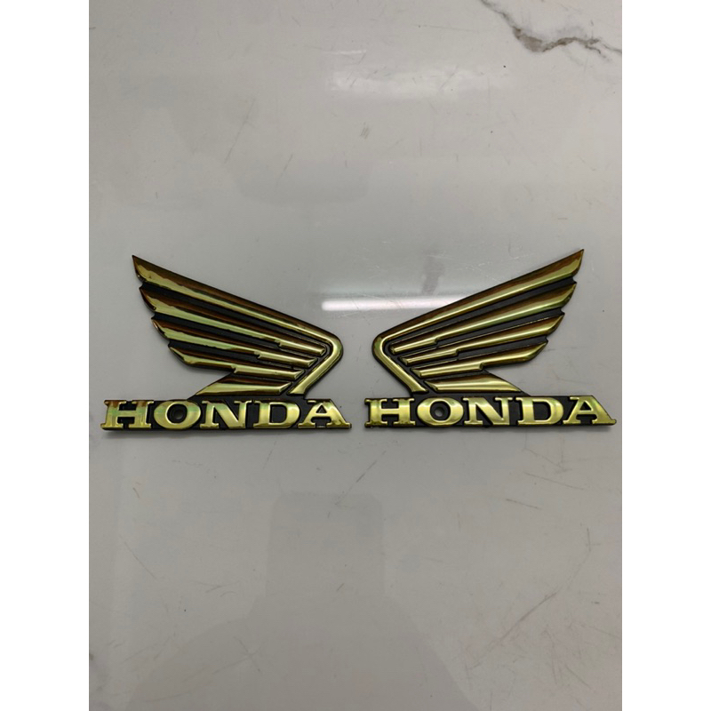 Bộ lô gô cánh chim honda mạ vàng hàng nhập Thái Lan dành trang trí cho tất cả các dòng xe honda