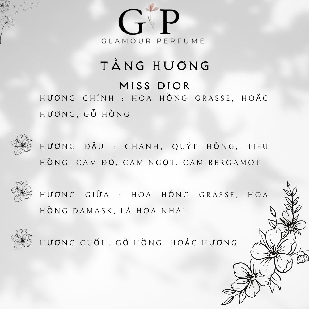 Nước hoa nữ 10ml Glamour Perfume Miss Girl Nhẹ nhàng, Nữ tính , Dịu dàng