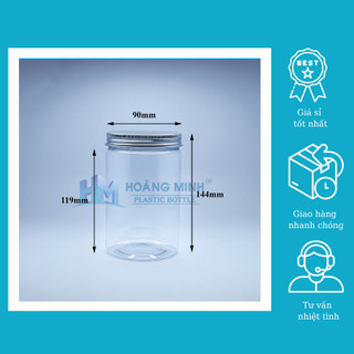 Combo 10 Hũ Nhựa Hộp Nhựa PET 900ml Nắp Nhôm Giá (Sỉ) Xuất Xưởng