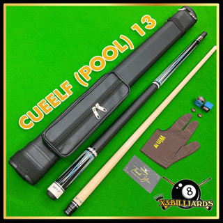  Cơ Bida Lỗ CUEELF Pool 13 Ngọn Full Carbon Konllen  Pool Lỗ  Ren Radial Gậy Bi A Tặng Bao Da Lơ FURY Bao Tay 