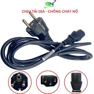 Dây nguồn máy tính 16a - 250v xịn cho pc, màn hình, máy in dài 1.5m