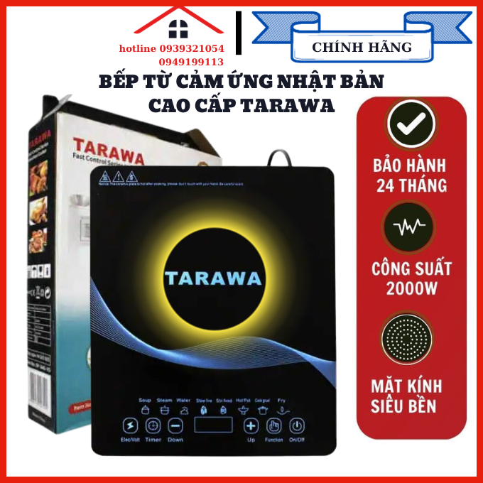 Bếp từ điện đơn TARAWA NHẬT BẢN cảm ứng, Bếp điện từ cao cấp công suất lớn 2200w, Bếp từ đơn
