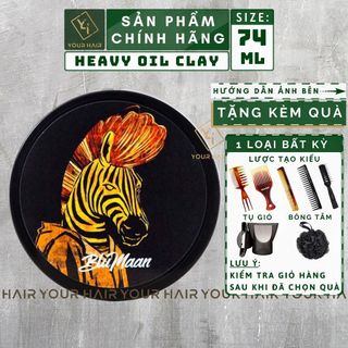 Sáp vuốt tóc BluMaan Cavalier Clay Ngựa vằn - 74ml - Chính hãng USA