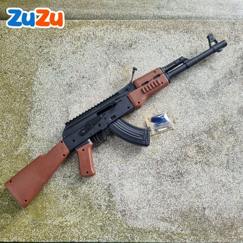 Sung AK47 đồ chơi nhựa cho bé ZuZu, Sung AK 47 bắn đạn nở