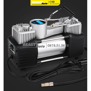 Máy bơm lốp ô tô 12v 2 pít tông, bơm lốp xe hơi siêu khỏe, siêu nhanh, bơm xe sedan, suv, bán tải - bảo hành 6 tháng