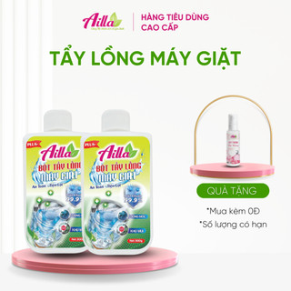 Combo 2 Chai Tẩy Lồng Máy Giặt Ailla 300Gr Loại Bỏ Vi Khuẩn Nấm Trong Lồng Giặt (Tặng Xịt Thơm Đa Năng Ailla)
