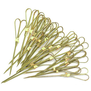 Tăm xiên tre trang trí cocktail trái tim- 12cm