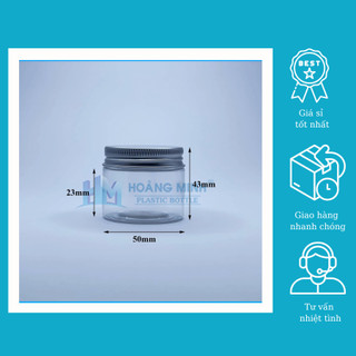 Combo 10 Hũ Nhựa Hộp Nhựa PET 50ml Nắp Nhựa, Nắp Nhôm Giá (Sỉ) Xuất Xưởng, Hũ đựng mỹ phẩm.