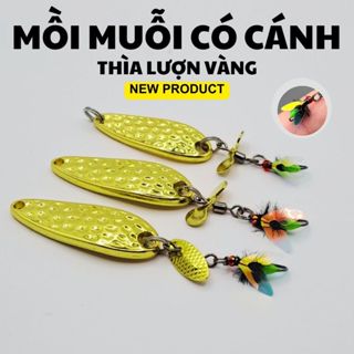 Thìa lượn có gắn côn trùng câu cá mương suối,rô phi,...mẫu mới 2023