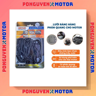 Lưới thun, phản quang ràng buột đồ cho xe máy Daravin ( Sản phẩm xuất khẩu)