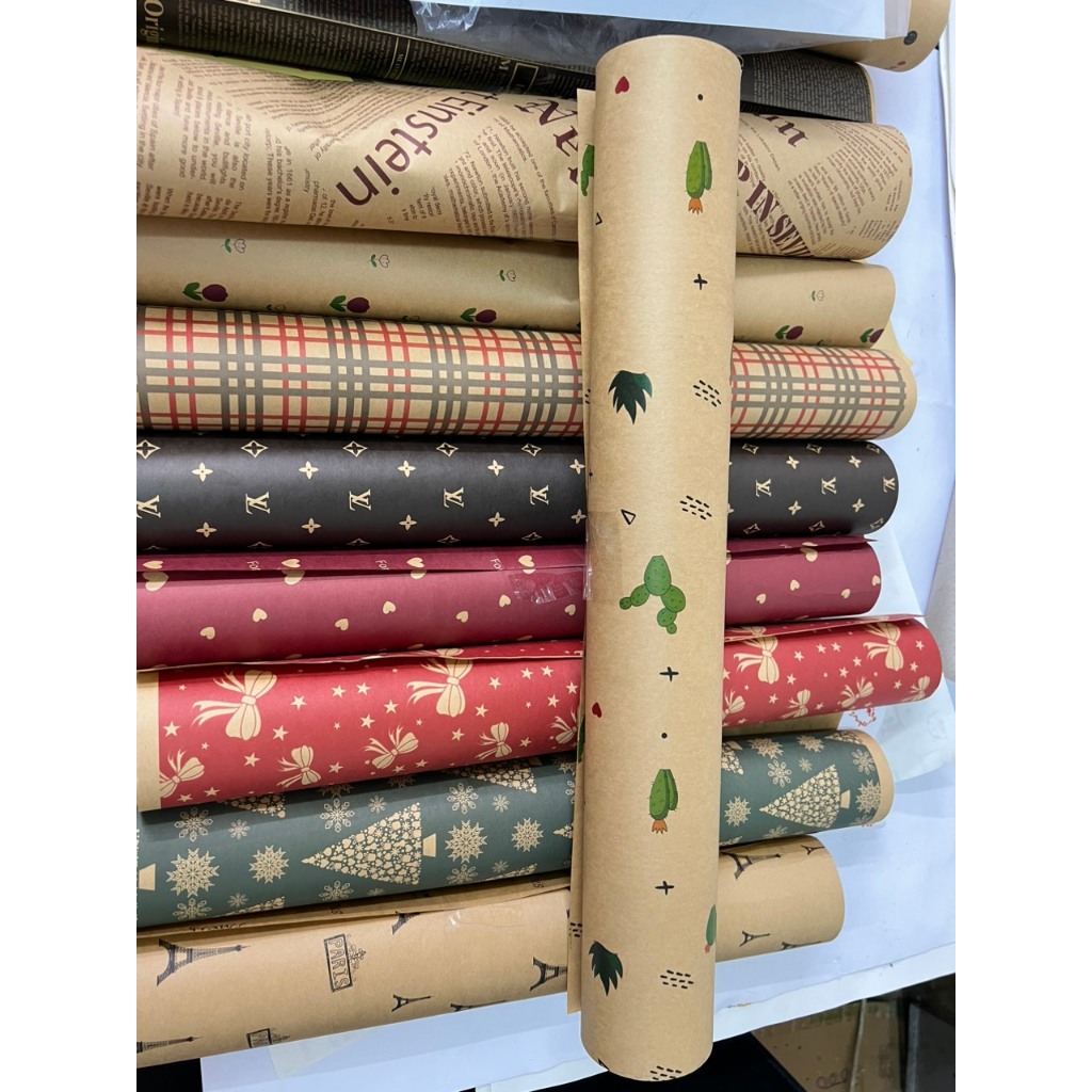 Giấy gói quà, combo 25 tờ 52 x 72 cm