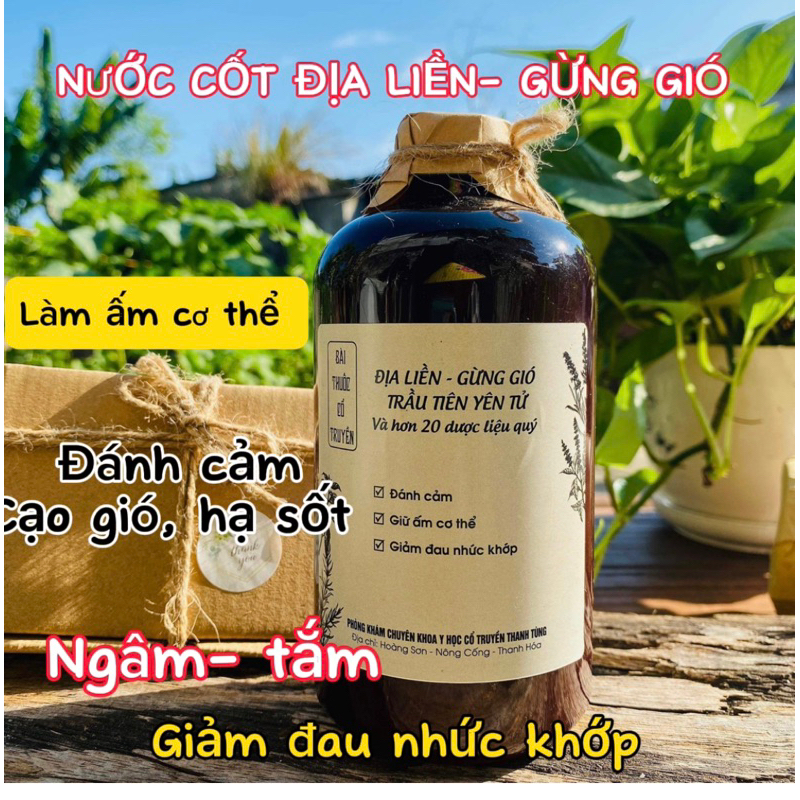 Nước cốt gừng gió,địa liền,trầu tiên yên tử(ngâm-tắm)