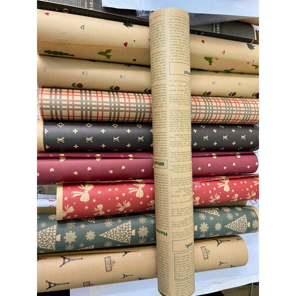 Giấy gói quà, combo 25 tờ 52 x 72 cm