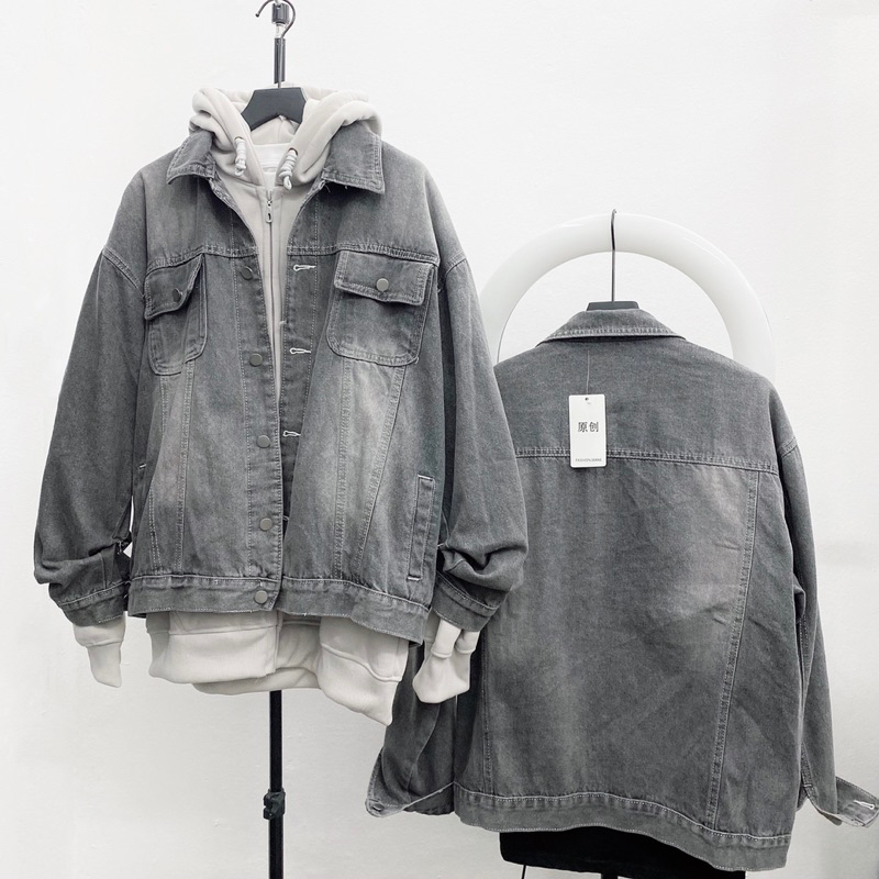 Áo Khoác Denim Jackets Xám Chuột Unisex
