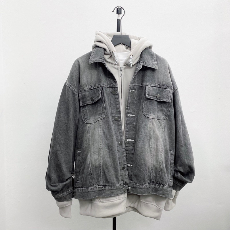 Áo Khoác Denim Jackets Xám Chuột Unisex