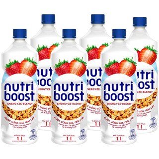  Lốc 6 chai sữa trái cây Nutriboost Coca-Cola 1L 