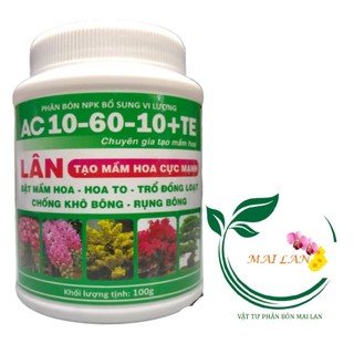 Phân Bón Siêu Lân AC 10-60-10 + TE - #022A# 100g
