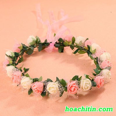 Vòng hoa đội đầu mix baby xinh xắn chụp kỉ yếu