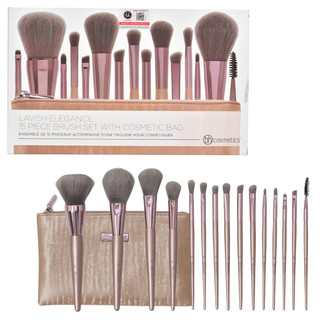 Bộ Cọ Trang Điểm BH Cosmetics Lavish Elegance 15 Piece Brush Set With Bag