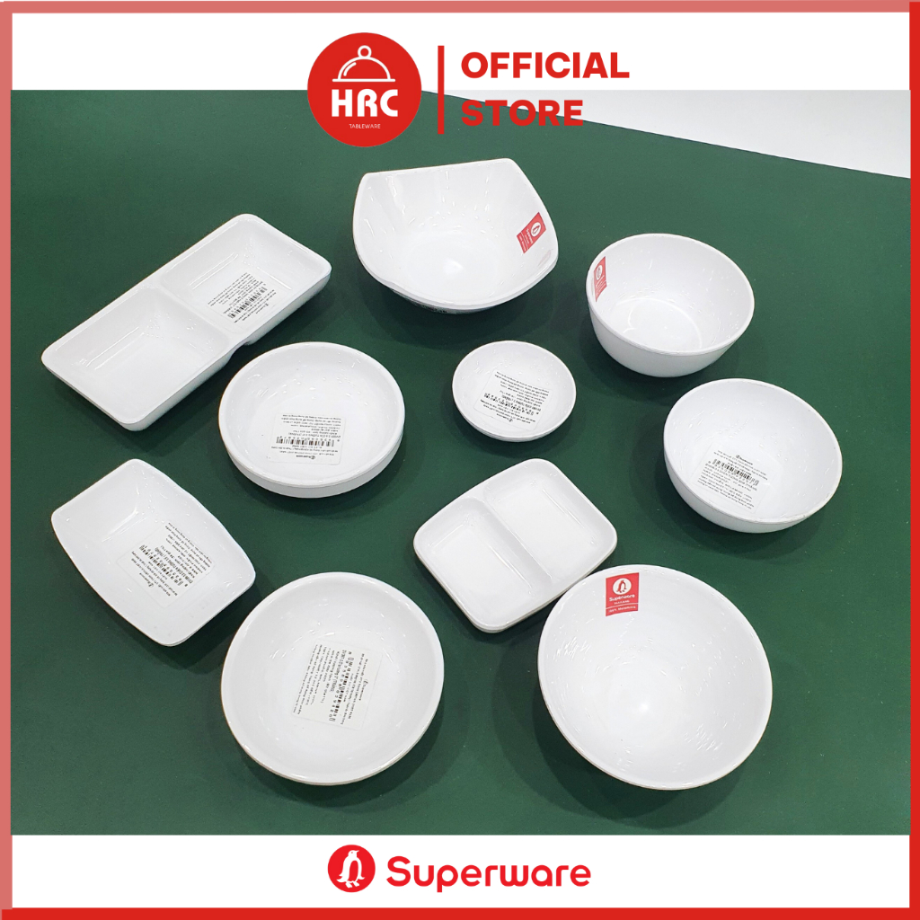 Chén Chấm Đựng Gia Vị SUPERWARE Nhựa Phíp Melamine Superware Cao Cấp Màu Trắng