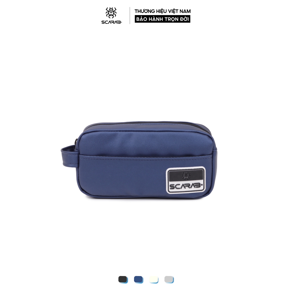 SCARAB NAVY HERITAGE PENCIL CASE - BÓP VIẾT DA SIMILI CAO CẤP