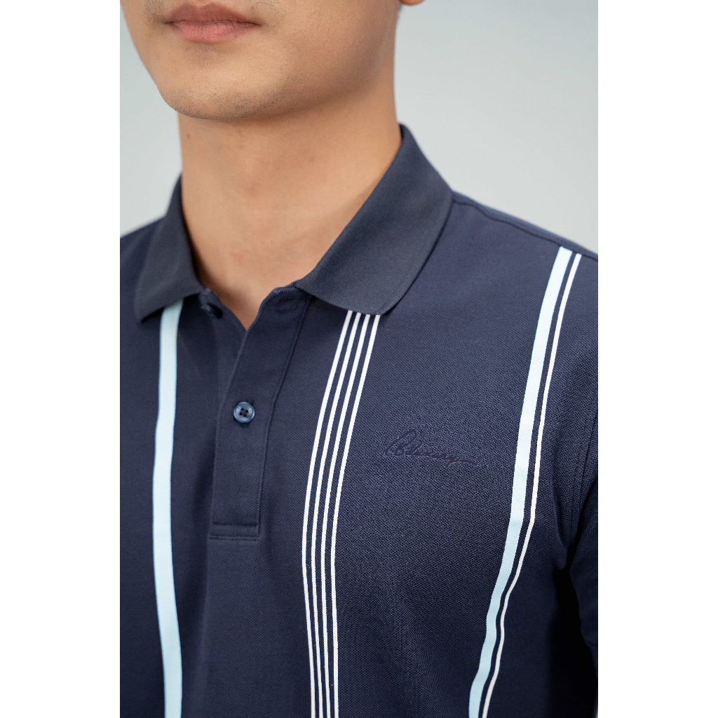 Áo Polo Nam 7APCH024 Biluxury Form Slimfit Ôm Vừa Tôn Dáng Phối Họa Tiết Line