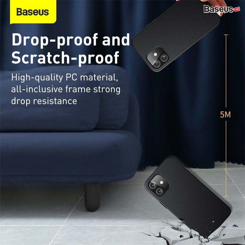 Ốp lưng da PU tích hợp nam châm Baseus Original Magnetic Leather Case dùng cho iPhone 12/Pro/Promax