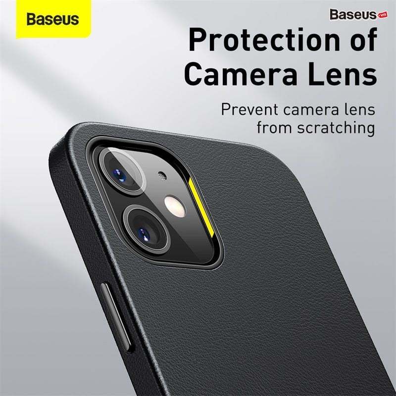 Ốp lưng da PU tích hợp nam châm Baseus Original Magnetic Leather Case dùng cho iPhone 12/Pro/Promax