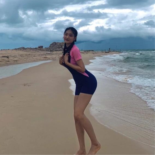 Bikini 1 mảnh áo tắm liền thân đi biển tay ngắn khóa kéo che khuyết điểm đồ bơi nữ kín đáo VAKOMA TT95