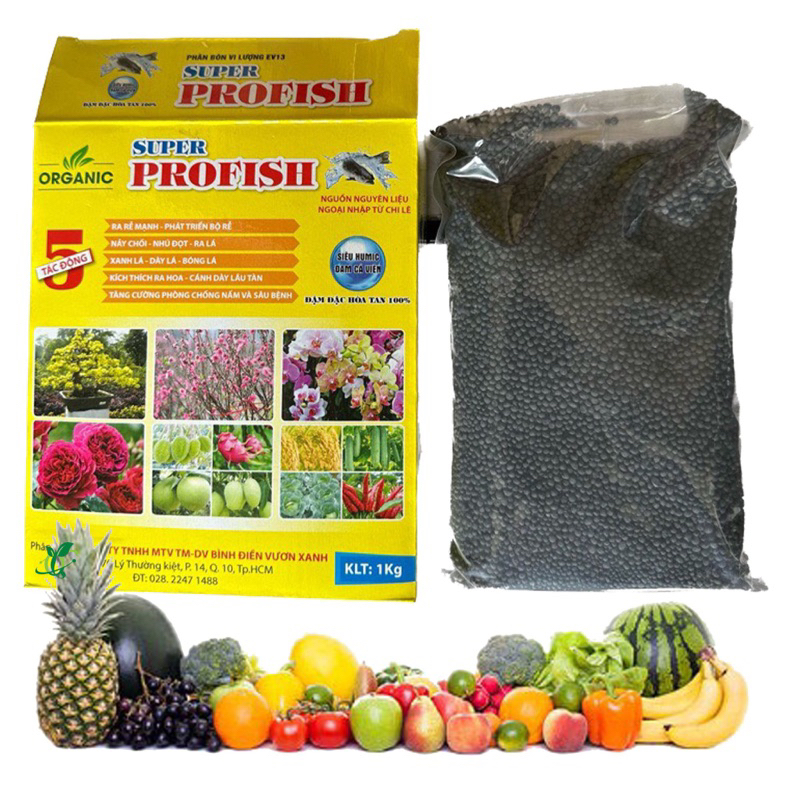 Phân Hữu Cơ Vi Sinh Đạm Cá Super Profish Đậm Đặc Dạng Viên Tan Chậm, Xuất Xứ Chile