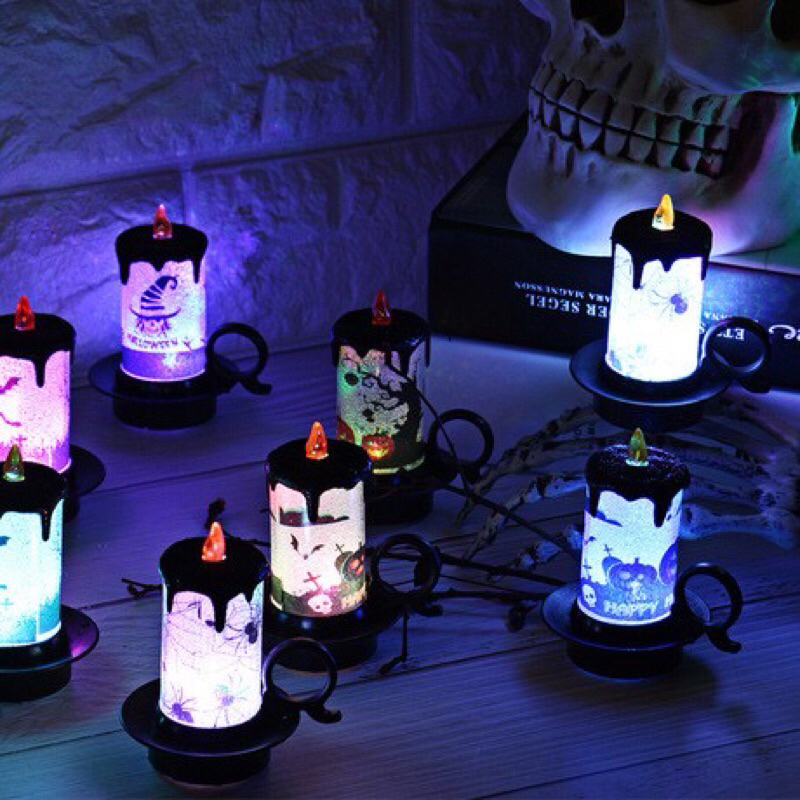 Nến giả đèn led trang trí Halloween ánh sáng đẹp