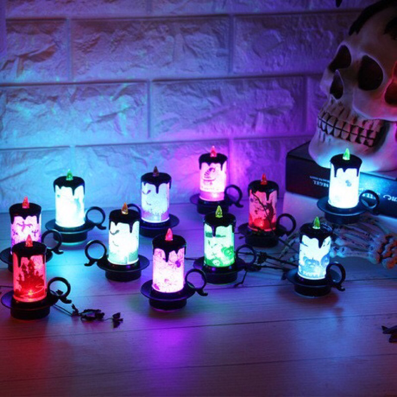 Nến giả đèn led trang trí Halloween ánh sáng đẹp