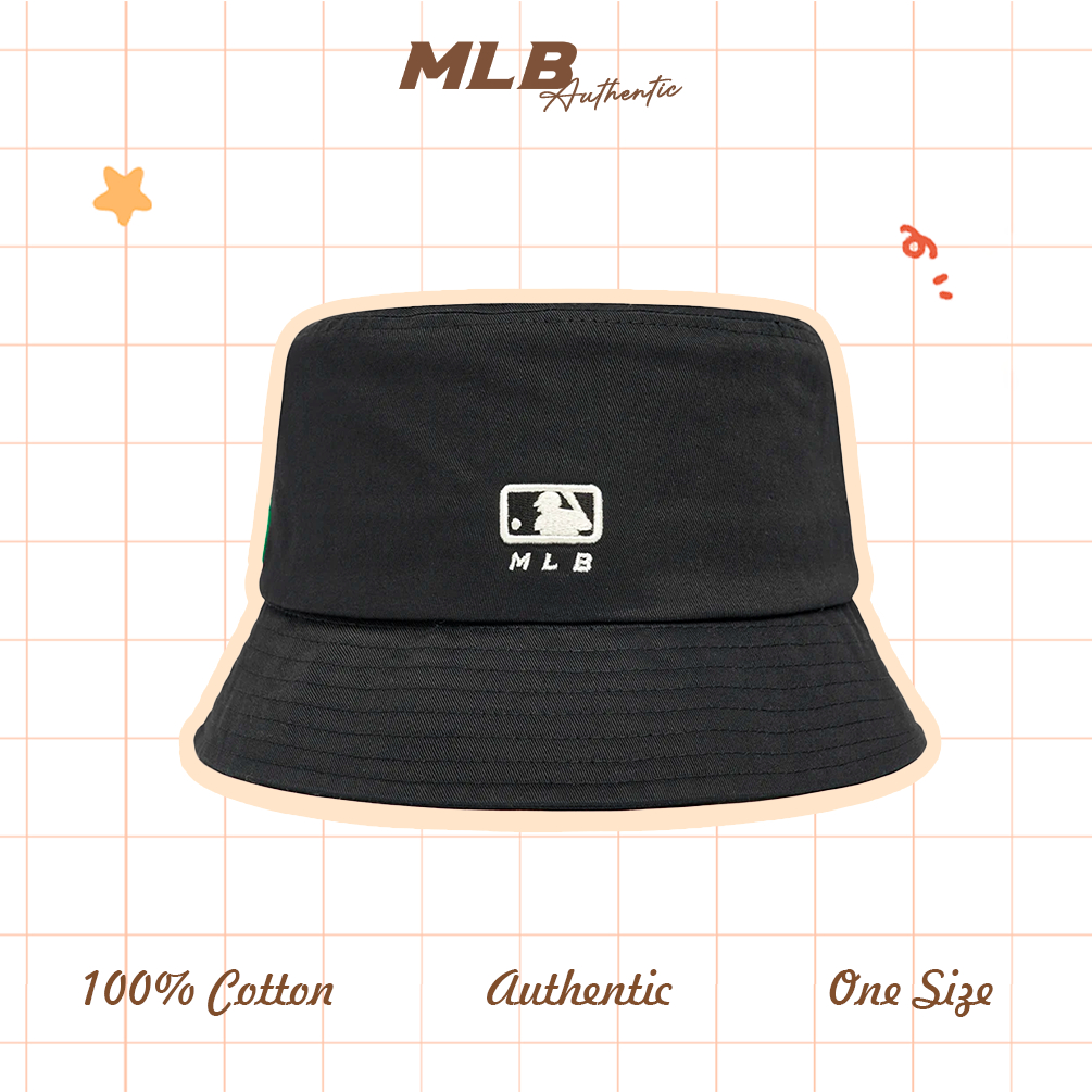Mũ vành bucket MLB logo thêu hàng xuất dư phong cách Hàn Quốc, vải kaki cao cấp, nón lưỡi trai nam nữ unisex