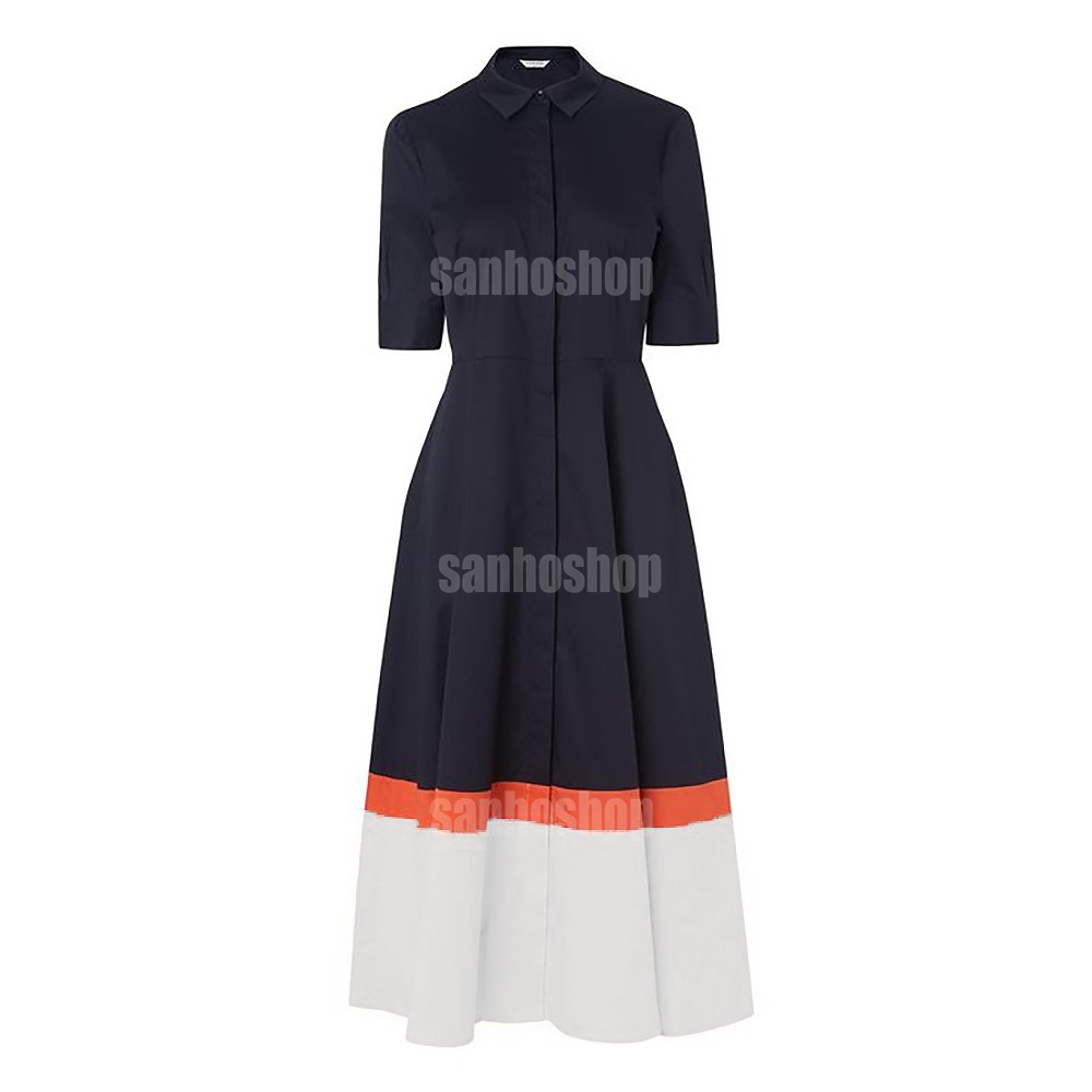 ĐẦM SƠMI T4LB0T MULTI C0L0R NAVY