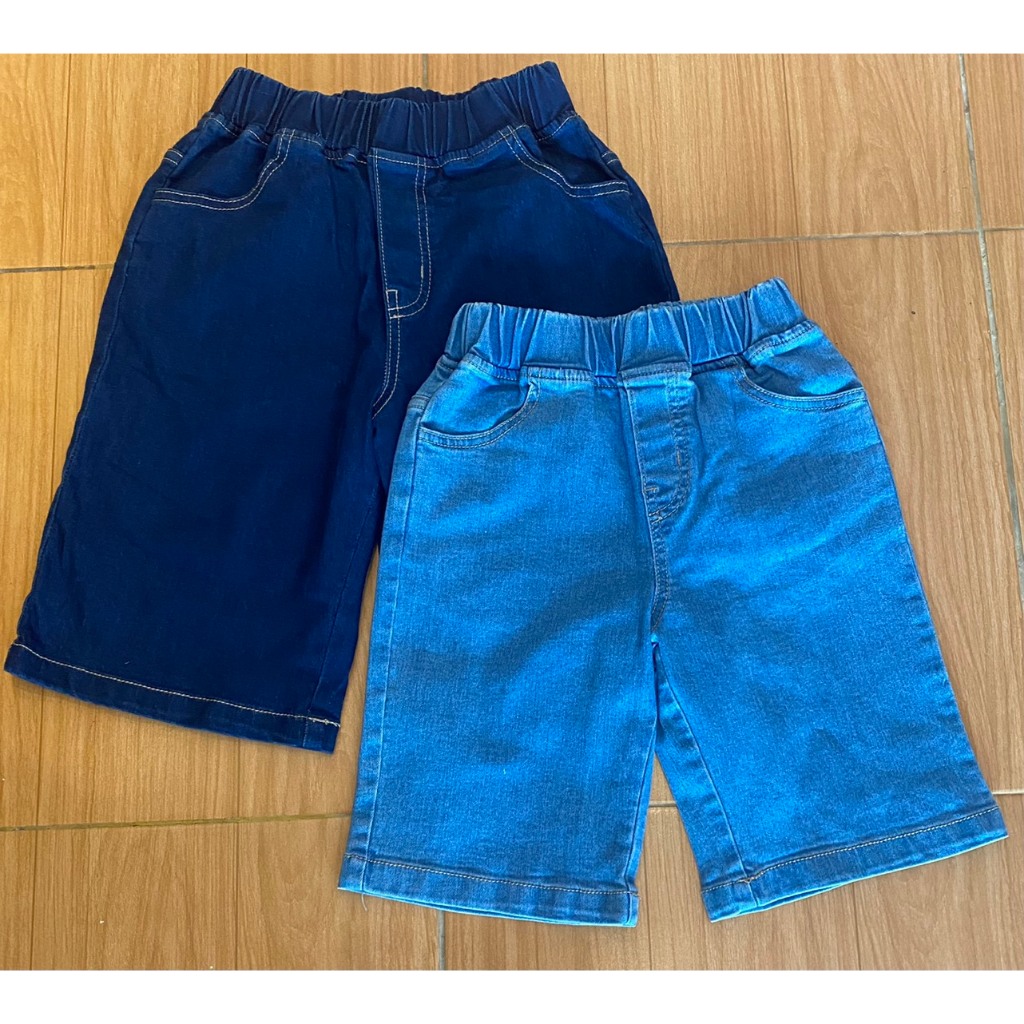 Quần short jean  lưng thun bé trai vnxk size 18-37ký