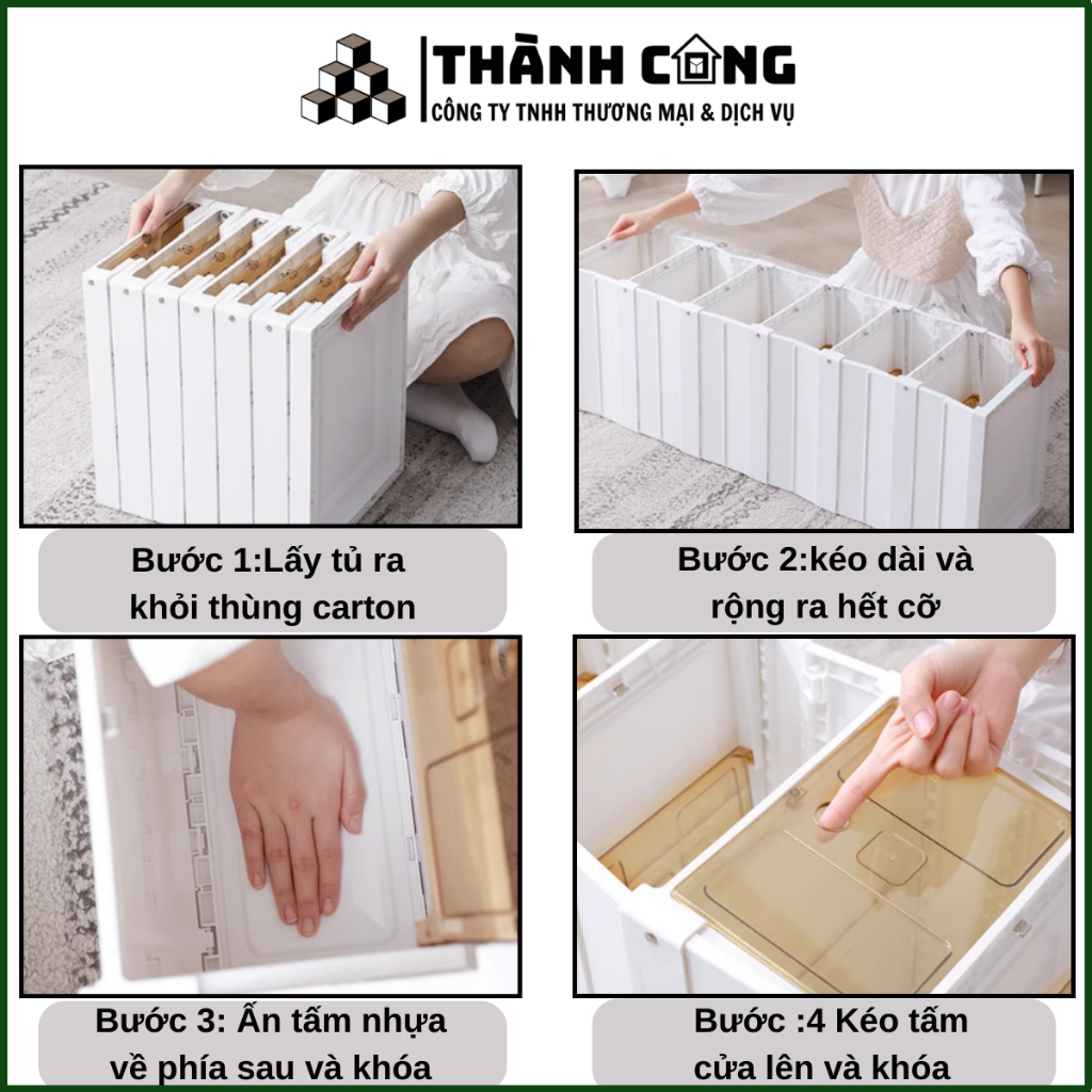 Tủ đựng giày cao cấp Thành Công gấp gọn tiện lợi 9104 nhựa PET bảo hành 3 năm | BigBuy360 - bigbuy360.vn