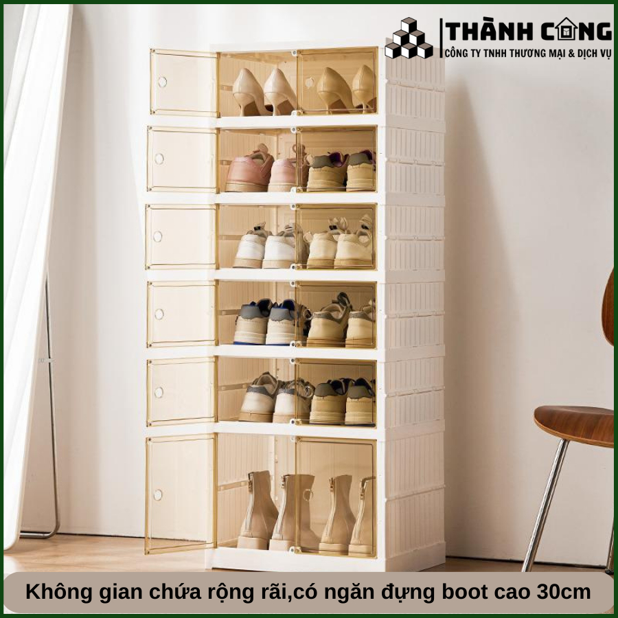 Tủ đựng giày cao cấp Thành Công gấp gọn tiện lợi 9104 nhựa PET bảo hành 3 năm | BigBuy360 - bigbuy360.vn