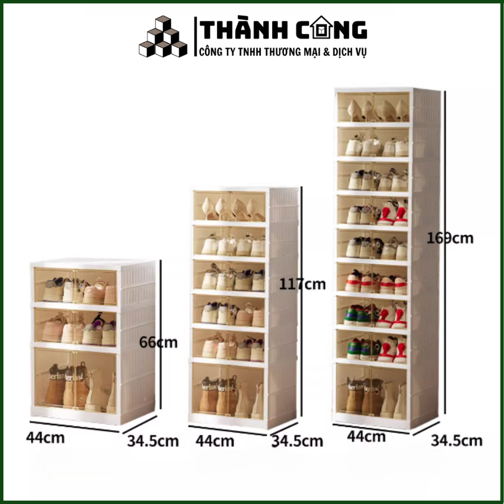 Tủ đựng giày cao cấp Thành Công đa năng gấp gọn, tiện lợi 9101, 9102 & 9104 nhựa PET bao hành 3 năm | BigBuy360 - bigbuy360.vn