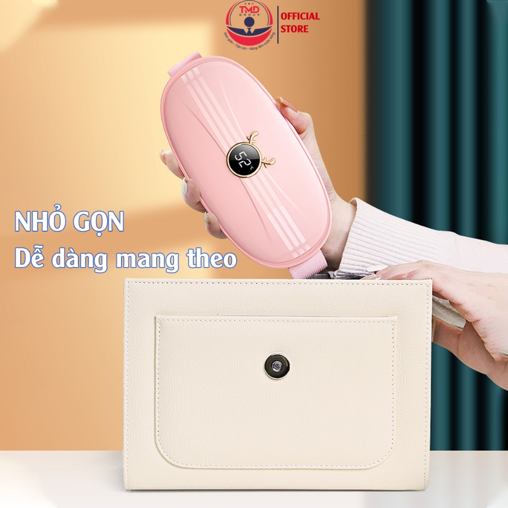 Đai Massage giảm mỡ bụng TMD Group - Không dây 3 mức rung nóng - Giảm đau bụng kinh, đẩy lùi mỡ thừa