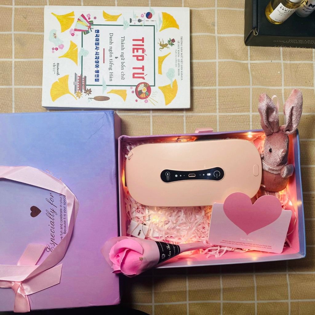 Máy massage bụng - Đai chườm nóng giảm đau bụng kinh tức thì 3 chế độ