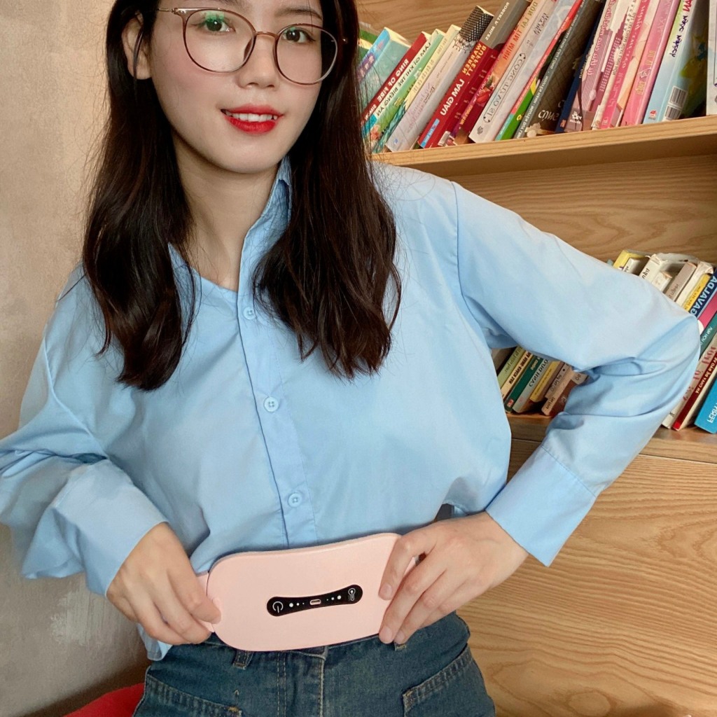 Máy massage bụng - Đai chườm nóng giảm đau bụng kinh tức thì 3 chế độ