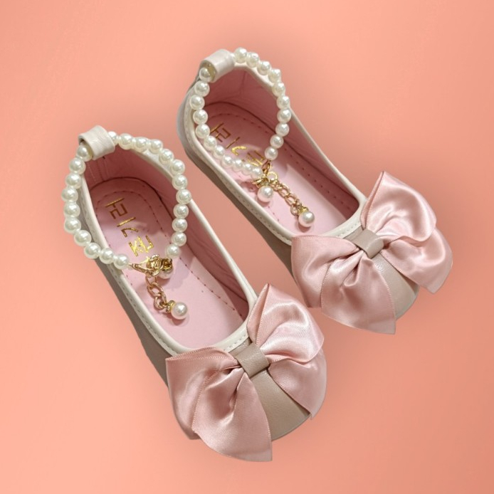 Giày búp bê cho bé,giày bệt cho bé gái đế kếp êm mềm dẻo đính nơ công chúa GBG04.