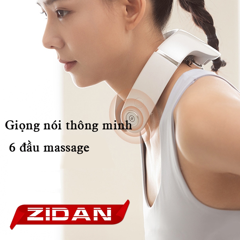 Máy massage cổ vai gáy thông minh MA018 ZiDan 5 chế độ mát xa 6 đầu rung cơ học chính hãng bảo hành 24 tháng