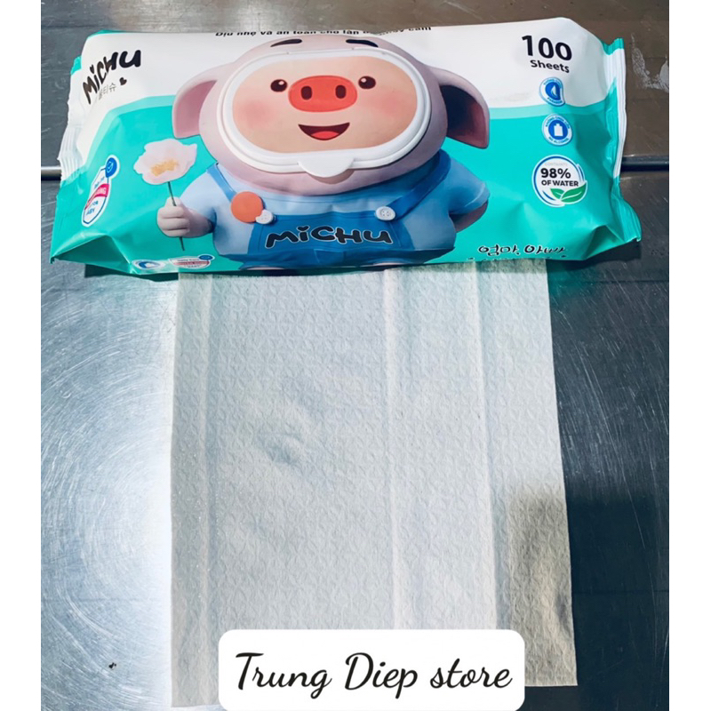 Khăn ướt cao cấp Baby Michu nặng 950g