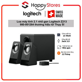Loa máy tính 2.1 nhỏ gọn Logitech Z213 thương hiệu từ Thụy Sĩ