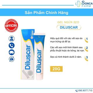 Gel Liền Sẹo Diluscar 20G Hỗ Trợ Làm Mờ Các Vết Sẹo Lồi, Sẹo Lõm, Sẹo Do Mụn Trứng Cá